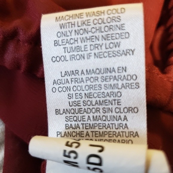 Sheer, blouse, quarter sleeve, garnet - Picture 9 of 10